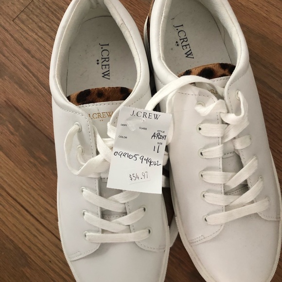 J crew white and leopard print sneaker - Picture 4 of 4